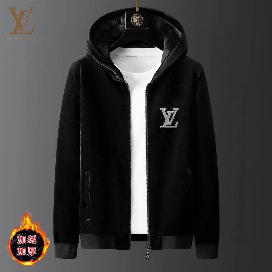 🅿️460 [LV Louis Vuitton] (Fat Man Gospel) 2025 autumn and winter new double-sided gold velvet suit is here (thick velvet) Milan fashion designer handsome cardigan suit, sneak peek, exclusive ready sale, simple yet fashionable, simple and capable, showing elegance, luxury, fashion and supreme quality, suitable for various occasions. Equipped with customer-supplied high-end hardware with logo and engraved embroidery technology M-4XL (can wear up to 200 pounds)